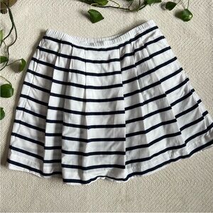 J.Crew Pleated Knee Length Skirt in Nautical Stripe size 12